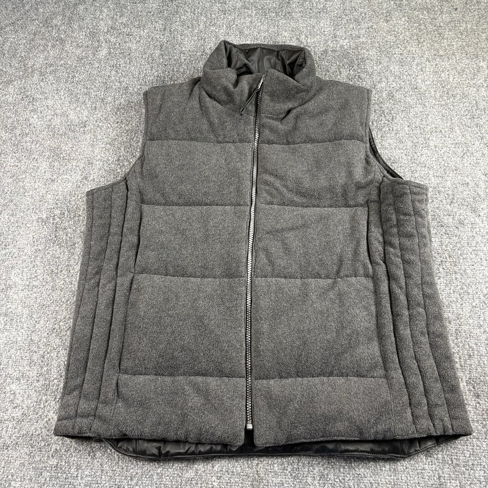 Timothy Daniels Reversible Puffer‎ Vest Women's L Gray Black Outdoor Casual